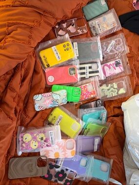 15ProMax Colorful Mixed Silicone Phone Cases - Yellow, Green, Pink, Purple, Blue